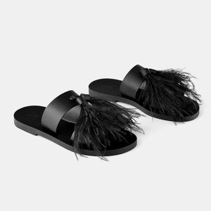 Zara leather tassel sandal